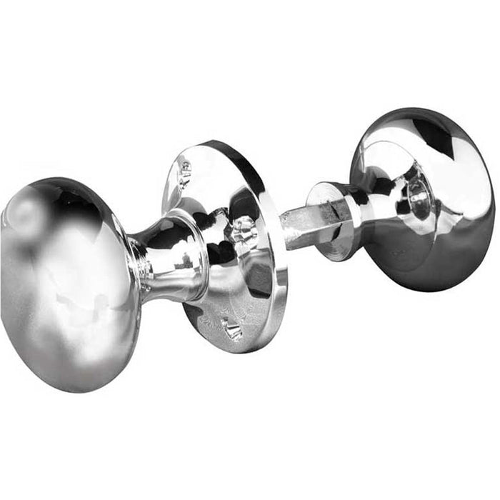 Elegant Mushroom Door Knob Polished Chrome 50mm Design