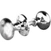 Elegant Mushroom Door Knob Polished Chrome 50mm Design