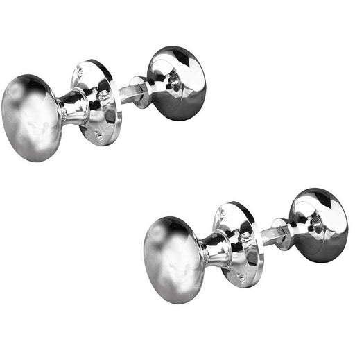 PACK Elegant Mushroom Door Knob Polished Chrome 50mm Design (1)