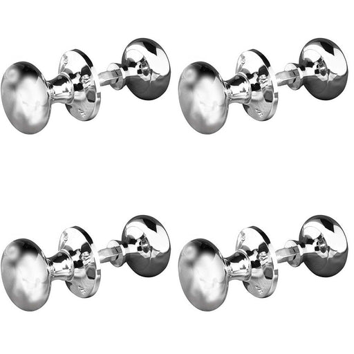 PACK Elegant Mushroom Door Knob Polished Chrome 50mm Design