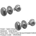 PACK Elegant 50mm Satin Chrome Mushroom Door Knob Timeless Style (1)-1