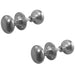 PACK Elegant 50mm Satin Chrome Mushroom Door Knob Timeless Style (1)