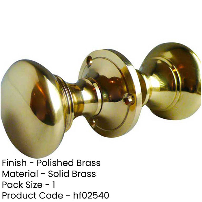 Elegant Polished Brass Oval Door Knob Sophisticated Interiors-1