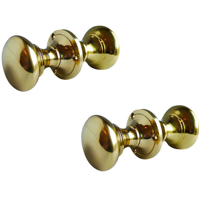 PACK Elegant Polished Brass Oval Door Knob Sophisticated Interiors (1)