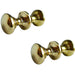 PACK Elegant Polished Brass Oval Door Knob Sophisticated Interiors (1)