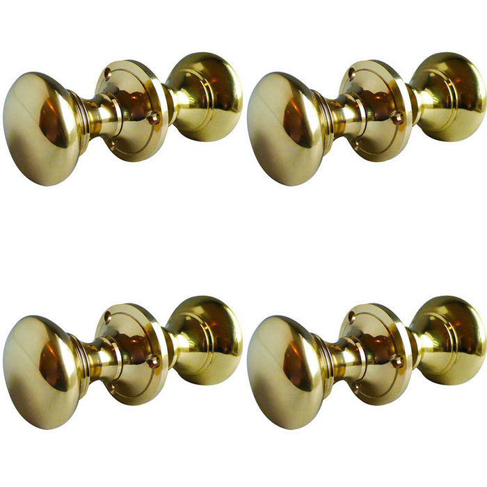 PACK Elegant Polished Brass Oval Door Knob Sophisticated Interiors