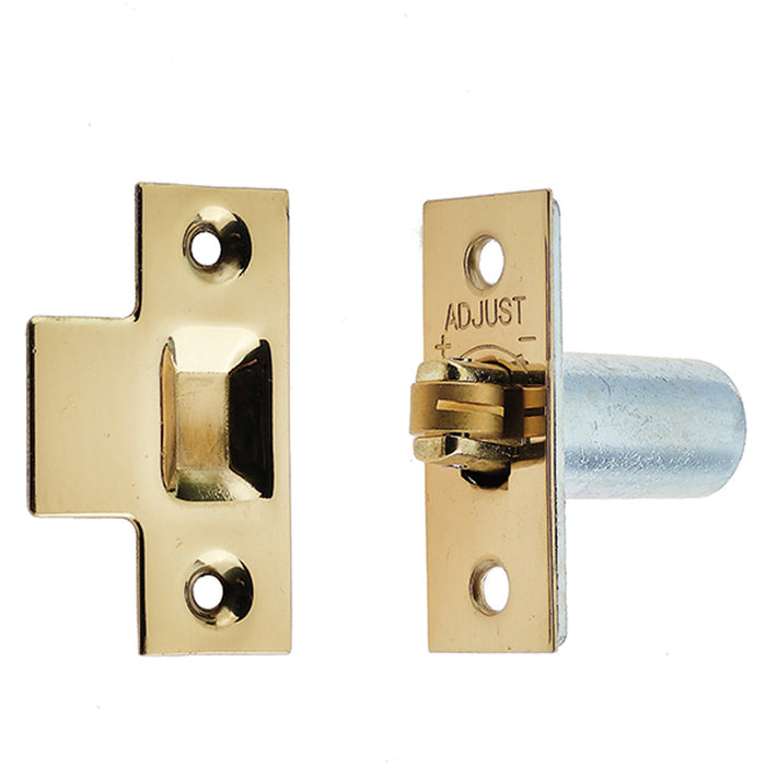 Premium Adjustable Rollerbolt Catches with Polished Brass Finish 36mm