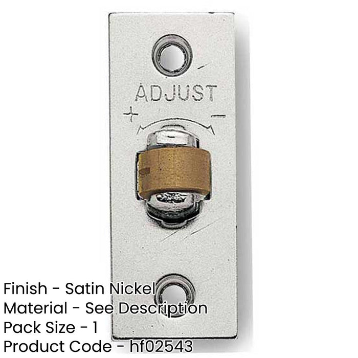 High-Quality Adjustable Rollerbolt Catches with Brass Roller 36mm Satin Nickel Finish-1