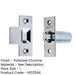 Premium Adjustable Rollerbolt Catches with Nylon Roller Polished Chrome Finish 36mm-1