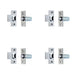 PACK Premium Adjustable Rollerbolt Catches with Nylon Roller Polished Chrome Finish 36mm