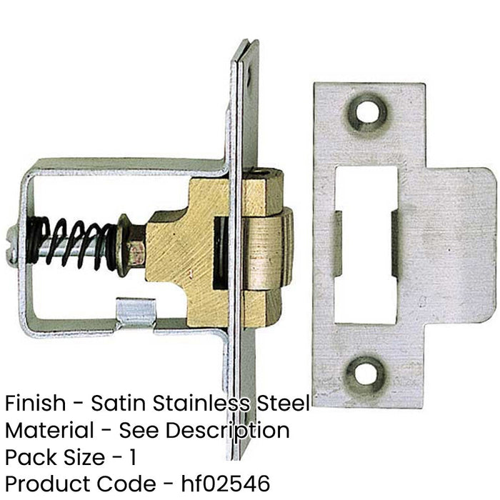 Premium 41mm Satin Stainless Steel Rollerbolt Catch Secure Closure-1