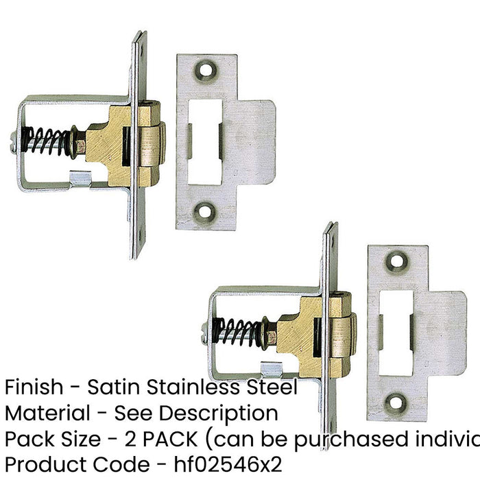 PACK Premium 41mm Satin Stainless Steel Rollerbolt Catch Secure Closure (1)-1