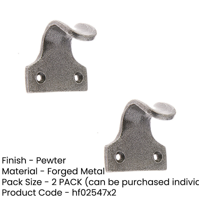 PACK Premium Pewter Sash Lifts 49x50x40mm Stylish Windows Window Fastener (1)-1