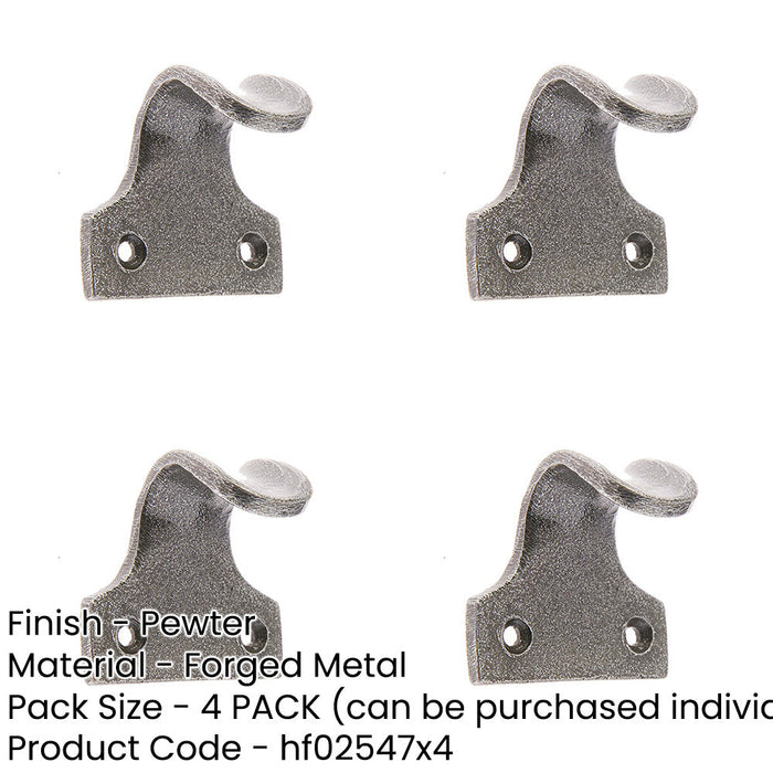 PACK Premium Pewter Sash Lifts 49x50x40mm Stylish Windows Window Fastener-1