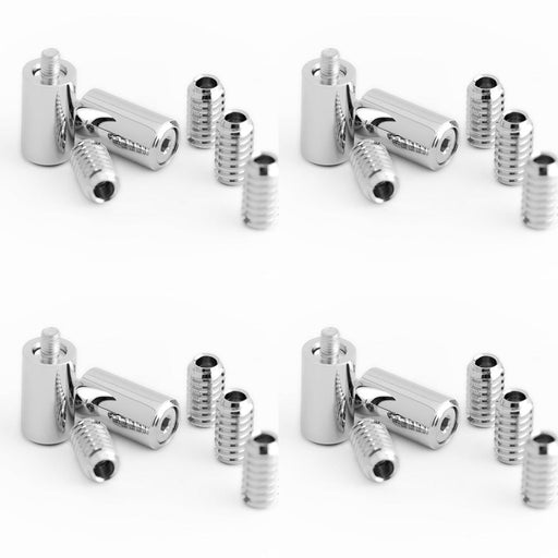 PACK Polished Chrome Locking Sash Stop Secure Windows Window Fastener