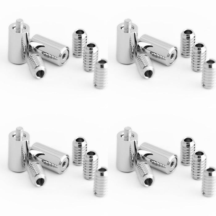 PACK Polished Chrome Locking Sash Stop Secure Windows Window Fastener
