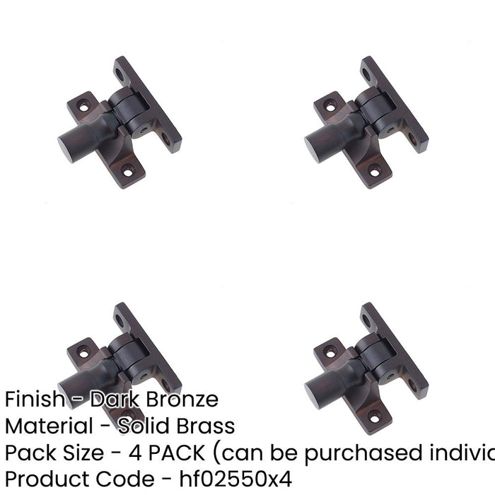 PACK Elegant Dark Bronze Fasteners Pattern Home Décor Window Fastener-1