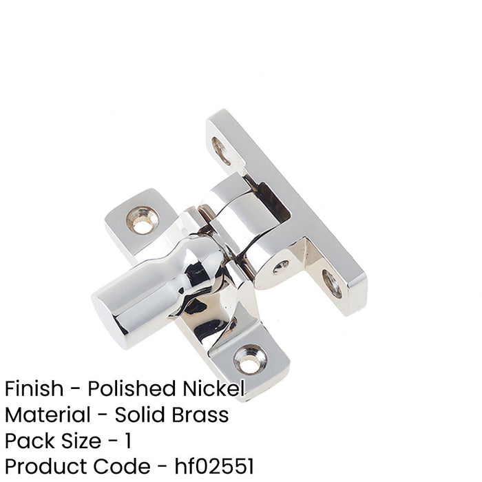 Stylish Polished Nickel Fasteners with Unique Pattern Window Fastener-1