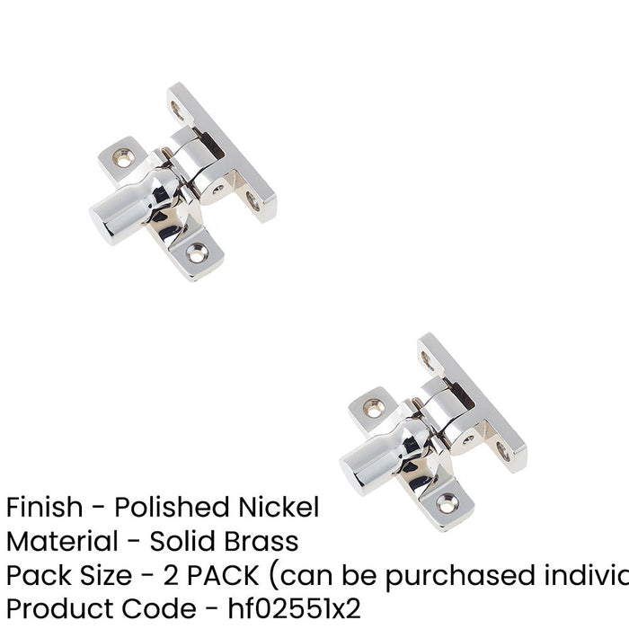 PACK Stylish Polished Nickel Fasteners with Unique Pattern Window Fastener (1)-1
