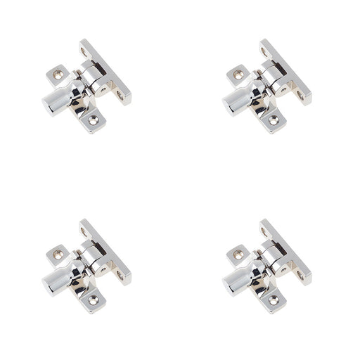 PACK Stylish Polished Nickel Fasteners with Unique Pattern Window Fastener