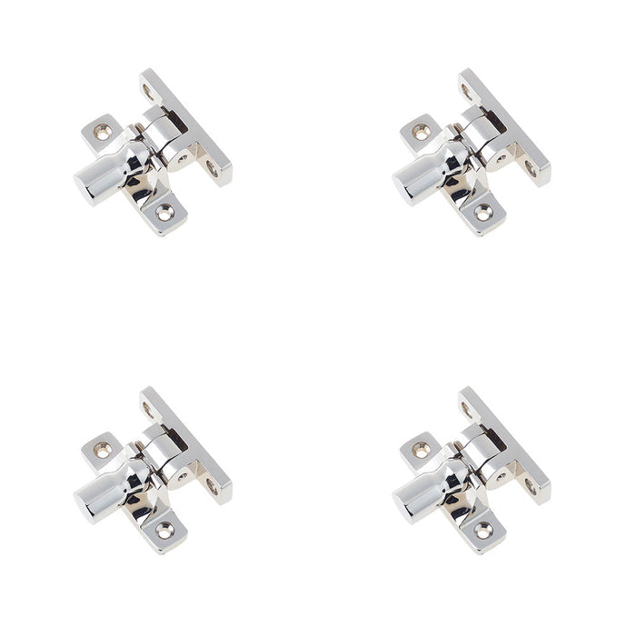 PACK Stylish Polished Nickel Fasteners with Unique Pattern Window Fastener