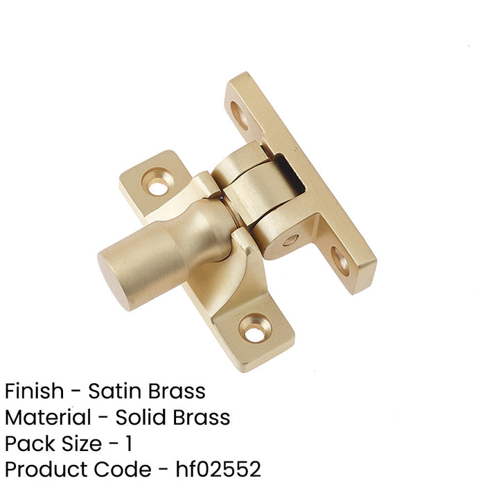 Elegant Satin Brass Fasteners with Unique Pattern Window Fastener-1