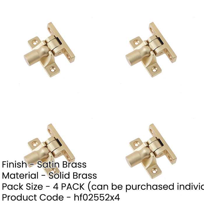 PACK Elegant Satin Brass Fasteners with Unique Pattern Window Fastener-1
