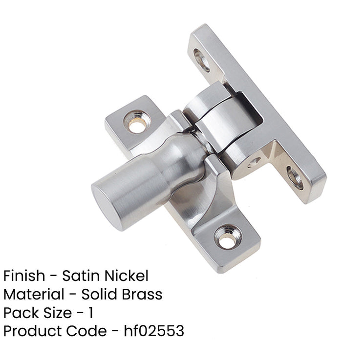 Satin Nickel Fasteners Pattern Versatile Home Decor Window Fastener-1