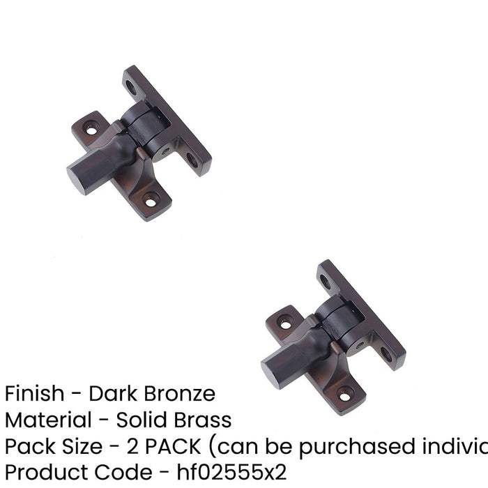 PACK Durable Fasteners Pattern Elegant Dark Bronze Finish Window Fastener (1)-1