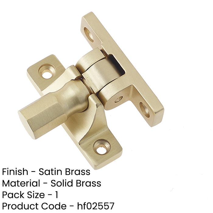 Elegant Satin Brass Fasteners with Unique Pattern Design Window Fastener-1