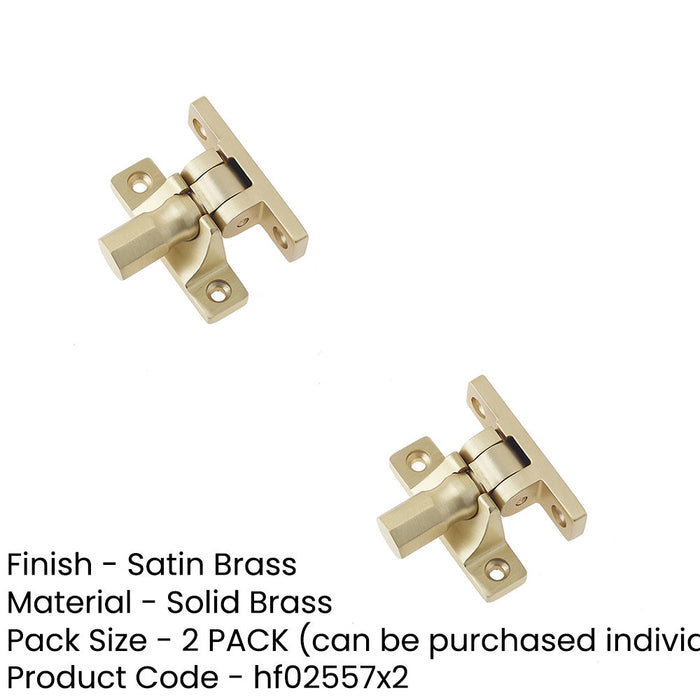 PACK Elegant Satin Brass Fasteners with Unique Pattern Design Window Fastener (1)-1