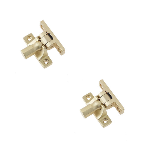 PACK Elegant Satin Brass Fasteners with Unique Pattern Design Window Fastener (1)