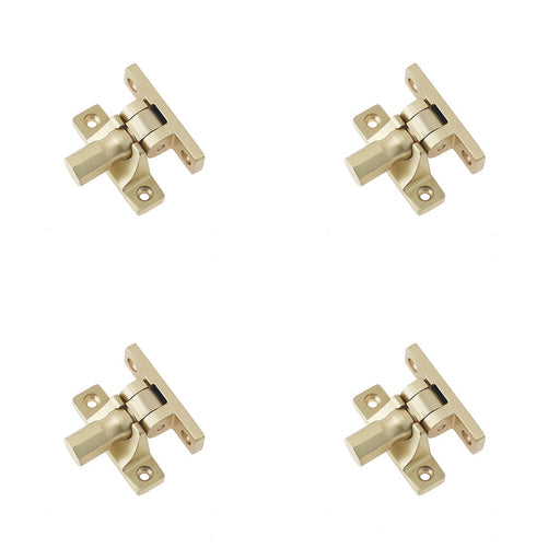 PACK Elegant Satin Brass Fasteners with Unique Pattern Design Window Fastener