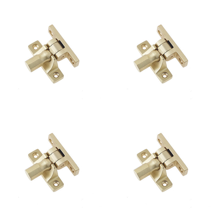 PACK Elegant Satin Brass Fasteners with Unique Pattern Design Window Fastener