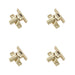 PACK Elegant Satin Brass Fasteners with Unique Pattern Design Window Fastener