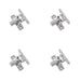 PACK Satin Nickel Fasteners Pattern Stylish Interiors Window Fastener