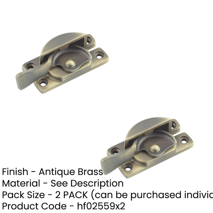 PACK Durable Antique Brass Fasteners Vintage Windows Window Fastener (1)-1