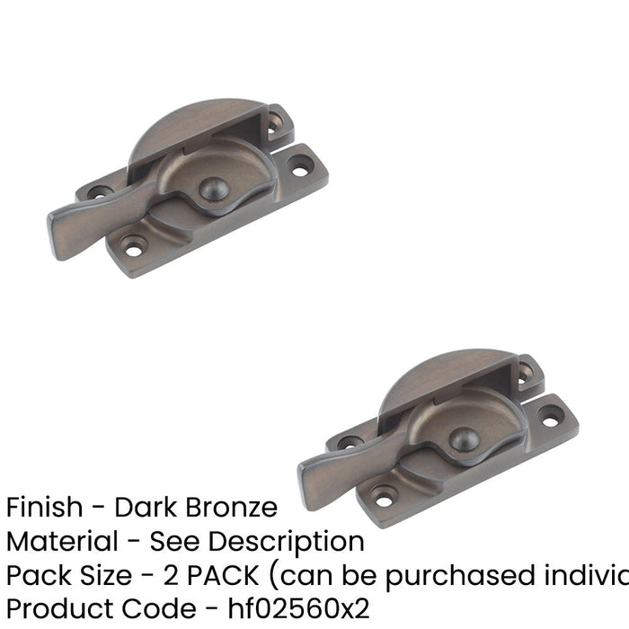 PACK Stylish Dark Bronze Fasteners Windows Window Fastener (1)-1