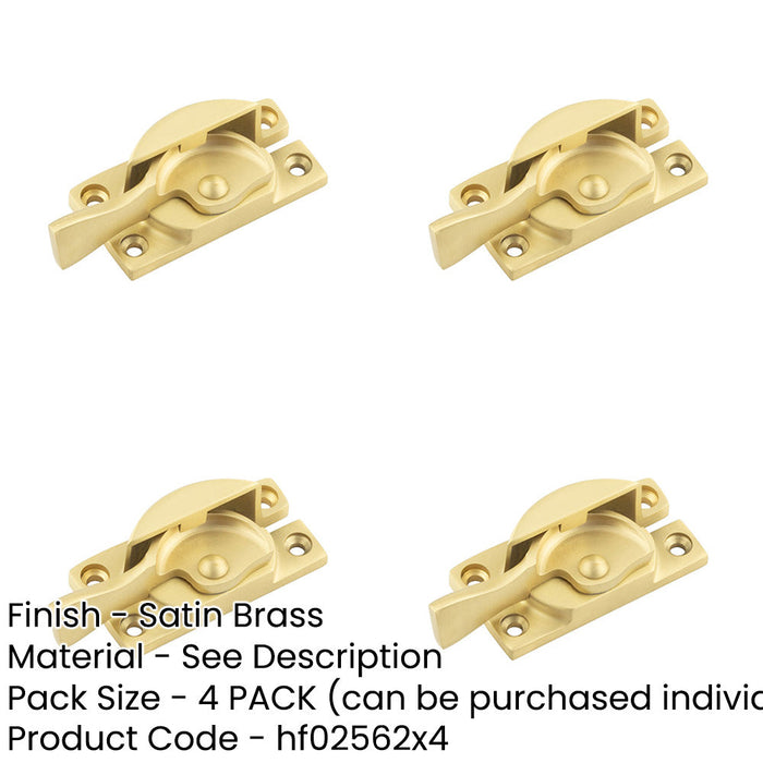 PACK Elegant Satin Brass Fasteners Windows Window Fastener-1