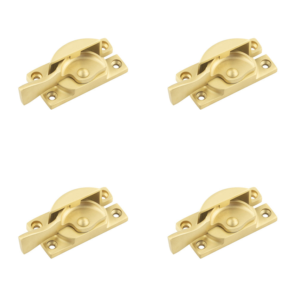 4 PACK Elegant Satin Brass Fasteners for Windows - Window Fastener ...