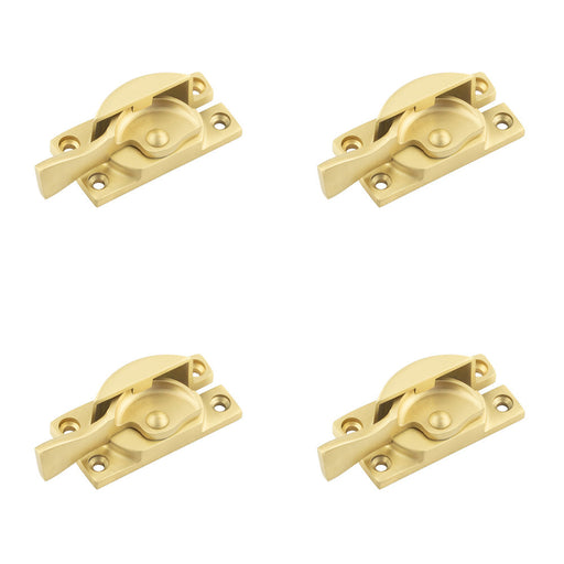 PACK Elegant Satin Brass Fasteners Windows Window Fastener