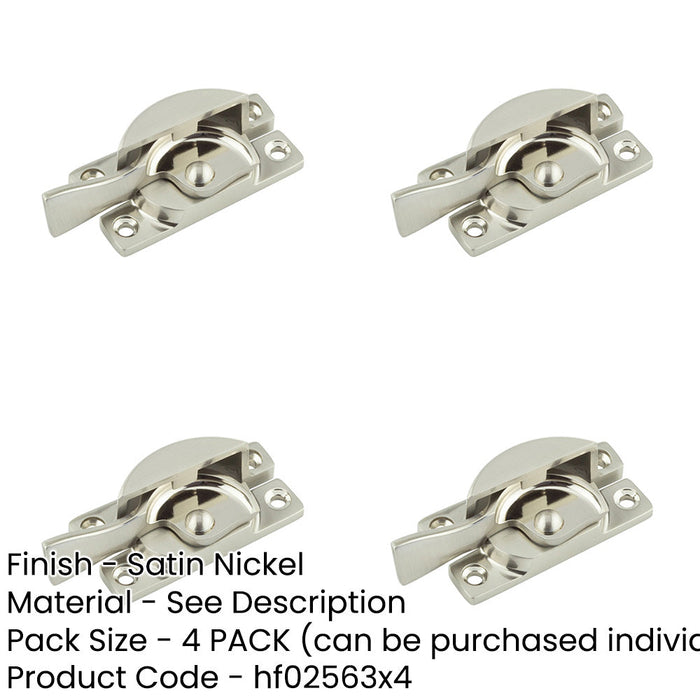 PACK Satin Nickel Fasteners Modern Windows Window Fastener-1