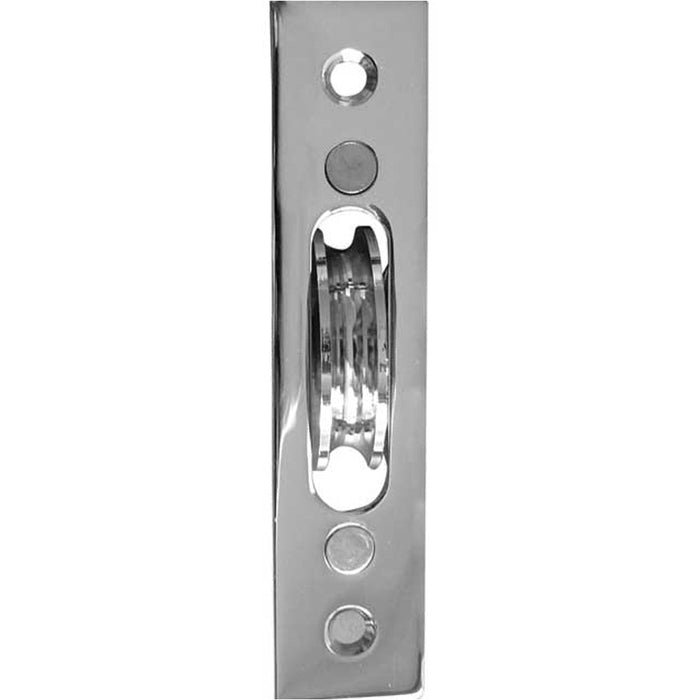 Premium Sash Roller with Rectangular Plate 118x26mm Polished Chrome Finish Window Fastener