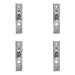 PACK Premium Sash Roller with Rectangular Plate 118x26mm Polished Chrome Finish Window Fastener