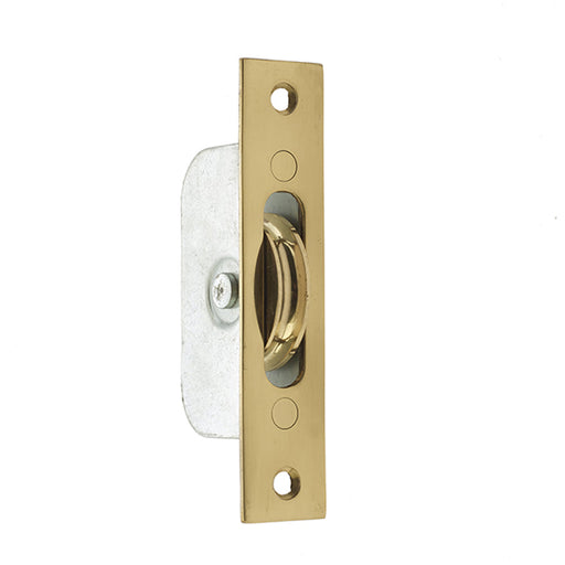 Premium Sash Roller with Rectangular Plate 118x26mm Polished Brass Smooth Operation Window Fastener