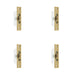 PACK Premium Sash Roller with Rectangular Plate 118x26mm Polished Brass Smooth Operation Window Fastener