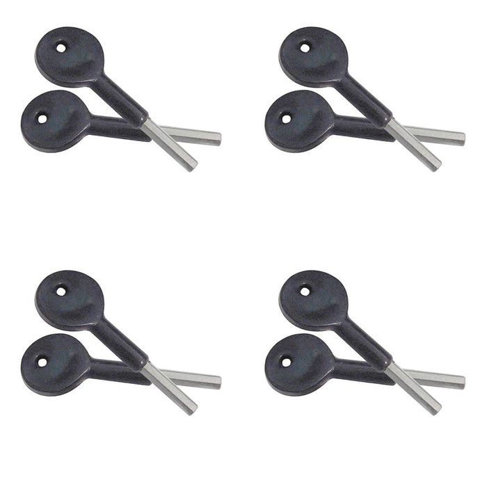 PACK High-Quality 75mm Locking Sash Stop Keys Enhanced Security Window Fastener