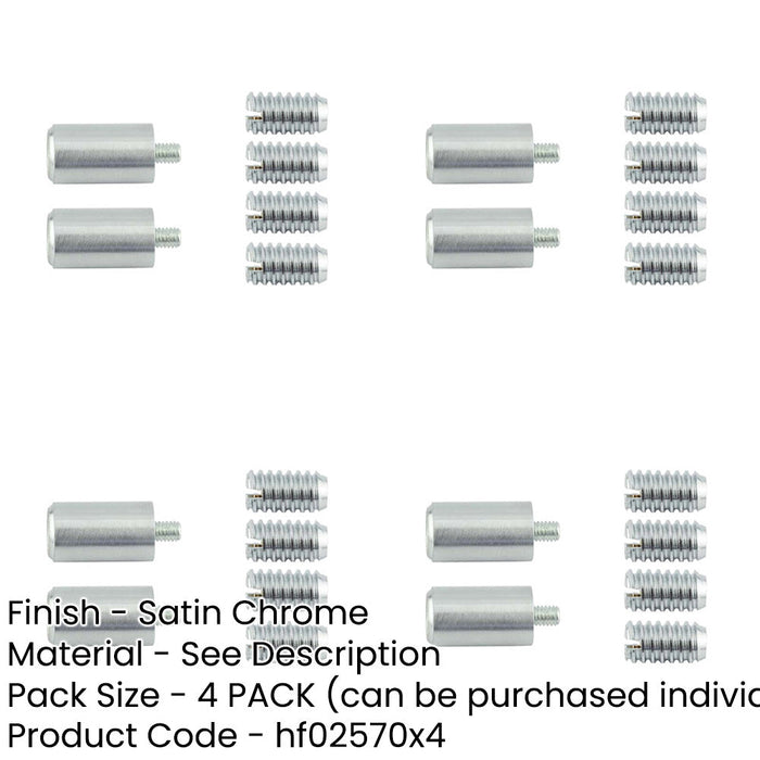 PACK Satin Chrome Locking Sash Stop Enhanced Security Window Fastener-1