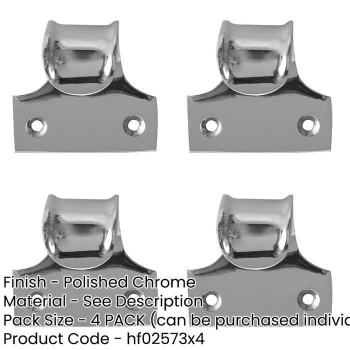 PACK Premium Polished Chrome Brass Sash Lifts 50mm Windows Doors Window Fastener-1