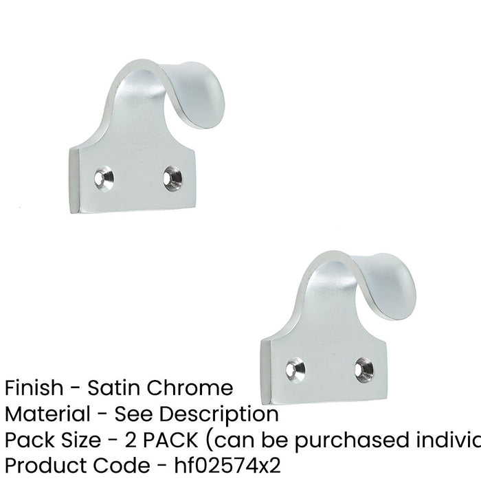 PACK Premium 50mm Satin Chrome Brass Sash Lifts Windows Window Fastener (1)-1